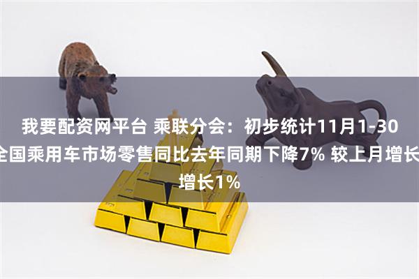 我要配资网平台 乘联分会：初步统计11月1-30日全国乘用车市场零售同比去年同期下降7% 较上月增长1%